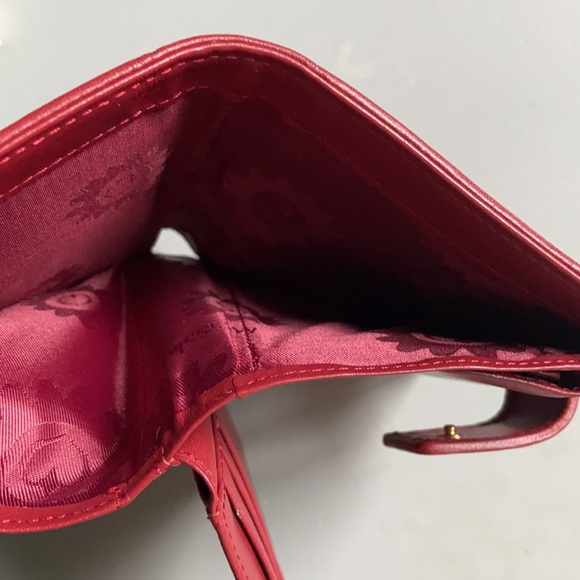 Meisslie Leather Patchwork Wallet ~ Red - Picture 5 of 6